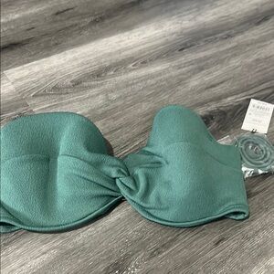 Teal Strapless swim Bra